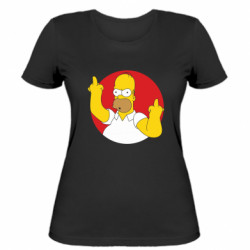 Женская футболка Гомер Факи - FATLINE Женская футболка Гомер Факи