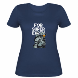 Женская футболка Helldivers 2 Постер - FATLINE Женская футболка Helldivers 2 Постер