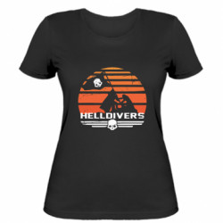 Женская футболка Helldivers Flag - FATLINE Женская футболка Helldivers Flag