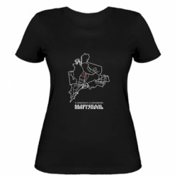 Женская футболка Карта Мариуполь - FATLINE Женская футболка Карта Мариуполь