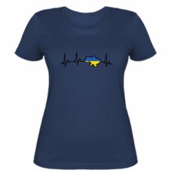 Женская футболка Карта Украины кардио