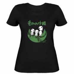 Жіноча футболка Кодама Принцеса Мононоке - FATLINE Жіноча футболка Кодама Принцеса Мононоке