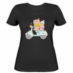 Женская футболка Капибара и Морская свинка - FATLINE Женская футболка Капибара и Морская свинка