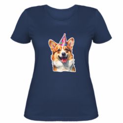 Жіноча футболка Коргі з Днем Народження - FATLINE Жіноча футболка Коргі з Днем Народження