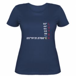 Женская футболка Луцк Координаты