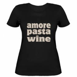 Женская футболка AMORE PASTA WINE - FATLINE Женская футболка AMORE PASTA WINE