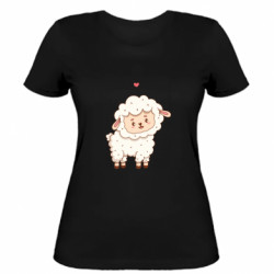 Женская футболка Маленькая белая овечка - FATLINE Женская футболка Маленькая белая овечка