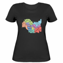 Жіноча футболка Мемна мапа Києва - FATLINE Жіноча футболка Мемна мапа Києва