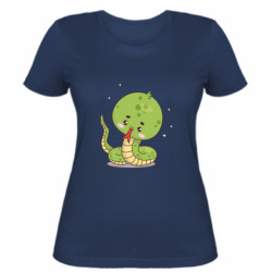 Женская футболка Милая маленькая змея - FATLINE Женская футболка Милая маленькая змея