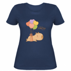 Женская футболка Моя Любовь капибара с воздушными шарами - FATLINE Женская футболка Моя Любовь капибара с воздушными шарами