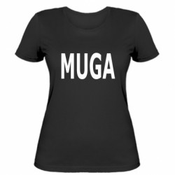 Женская футболка MUGA - MAKE UKRAINE GREAT AGAIN - FATLINE Женская футболка MUGA - MAKE UKRAINE GREAT AGAIN