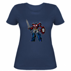 Жіноча футболка Оптимус Прайм з мечем та щитом - FATLINE Жіноча футболка Оптимус Прайм з мечем та щитом