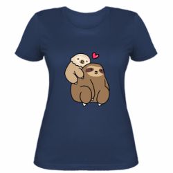 Женская футболка Пара ленивцев - FATLINE Женская футболка Пара ленивцев