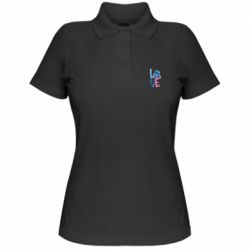 Женская футболка поло Стич Love - FATLINE Женская футболка поло Стич Love