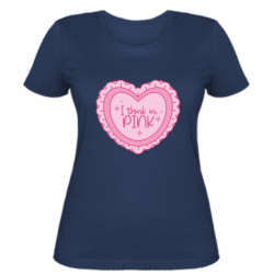 Жіноча футболка Серце I think in pink