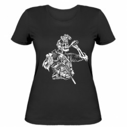 Женская футболка Скелет с бутылкой - FATLINE Женская футболка Скелет с бутылкой