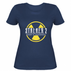 Женская футболка Stalker 2 logo radiation - FATLINE Женская футболка Stalker 2 logo radiation