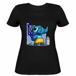 Жіноча футболка Стіч патріот України - FATLINE Жіноча футболка Стіч патріот України