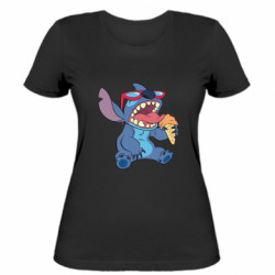 Женская футболка Стич с мороженым - FATLINE Женская футболка Стич с мороженым