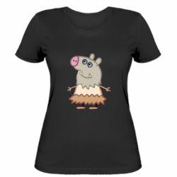 Женская футболка Свинка Иноске - FATLINE Женская футболка Свинка Иноске