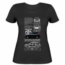 Женская футболка Toyota Land Cruiser - FATLINE Женская футболка Toyota Land Cruiser
