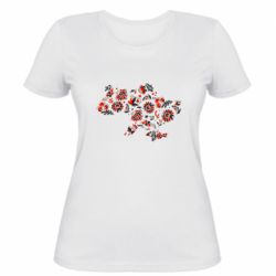 Женская футболка Узор карты Украины