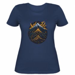Жіноча футболка Вогняна гора - FATLINE Жіноча футболка Вогняна гора