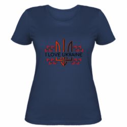 Жіноча футболка Я люблю Україну I love Ukraine - FATLINE Жіноча футболка Я люблю Україну I love Ukraine
