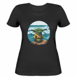 Жіноча футболка Йода на морі - FATLINE Жіноча футболка Йода на морі