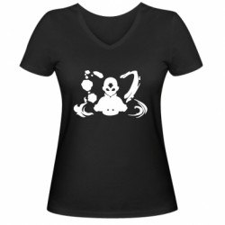 Женские футболки с V-образным вырезом