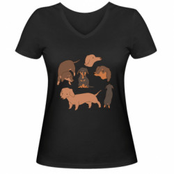 Женские футболки с V-образным вырезом