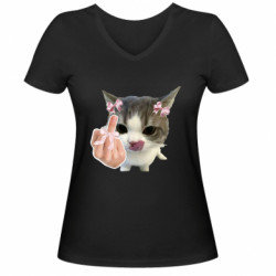 Женские футболки с V-образным вырезом