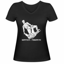 Женские футболки с V-образным вырезом