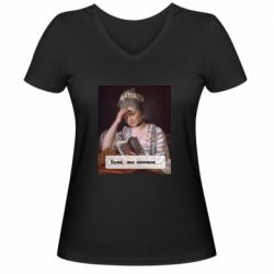 Женские футболки с V-образным вырезом