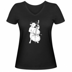 Женские футболки с V-образным вырезом