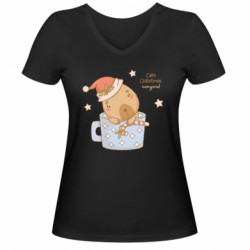 Женские футболки с V-образным вырезом