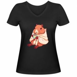 Женские футболки с V-образным вырезом