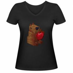 Женские футболки с V-образным вырезом