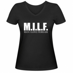 Женские футболки с V-образным вырезом