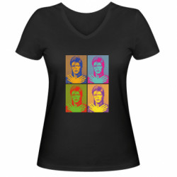 Женские футболки с V-образным вырезом