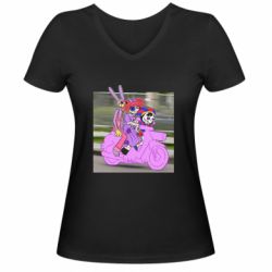 Женские футболки с V-образным вырезом