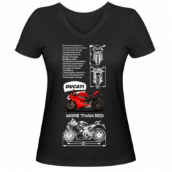 Женская футболка с V-образным вырезом Ducati Panigale V4