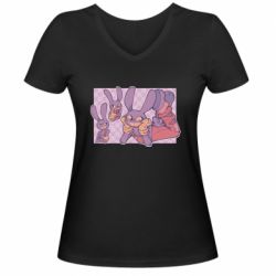 Жіночі футболки з V-подібним вирізом