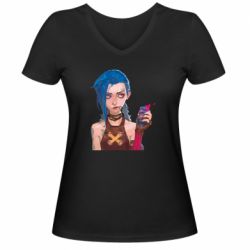 Женские футболки с V-образным вырезом