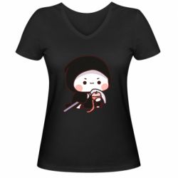 Женские футболки с V-образным вырезом