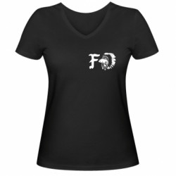 Женские футболки с V-образным вырезом - FATLINE