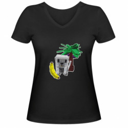 Женские футболки с V-образным вырезом