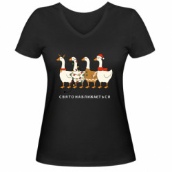 Жіночі футболки з V-подібним вирізом