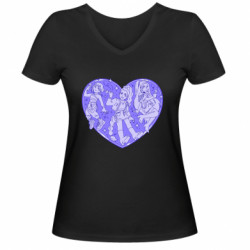 Жіночі футболки з V-подібним вирізом