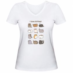 Жіночі футболки з V-подібним вирізом